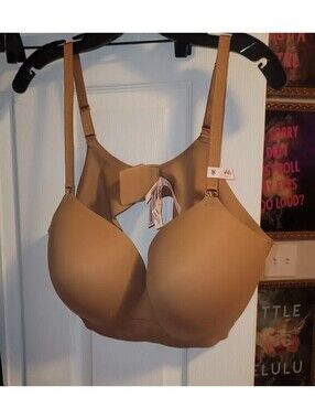 VICTORIA'S SECRET DREAM ANGELS PADDED NO WIRE PUSHUP BRA - BEIGE - 44D - NWT